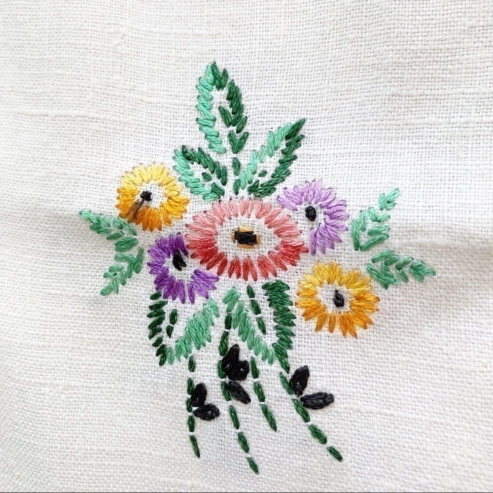 𝅺VINTAGE Needlepoint Table Cloth Runner - Picture 4 of 6